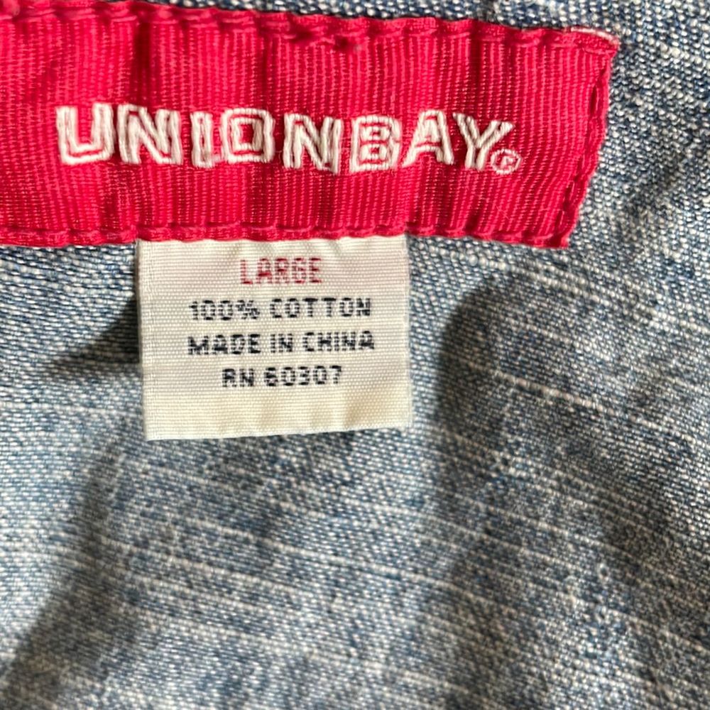 UNIONBAY Women's Blue Denim Overalls - Picture 3 of 4